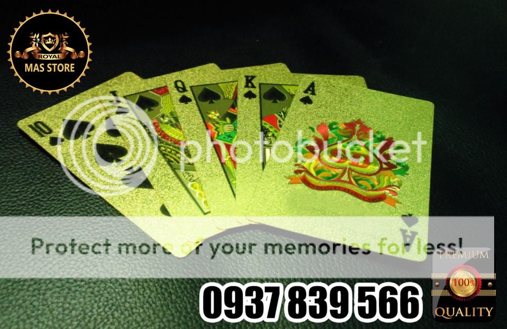 Bài Tây Mạ Vàng 24Karat Cao Cấp Handmade 99,99% GOLD PLATED. Made In USA - 11